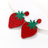 Cosmic girl with fruit earrings
