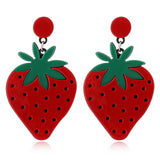 Cosmic girl with fruit earrings