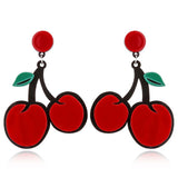 Cosmic girl with fruit earrings