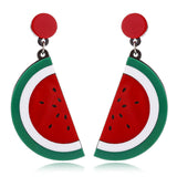 Cosmic girl with fruit earrings