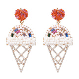 Handmade Seed Beads Fruit Lemon Drop Earrings