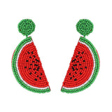 Handmade Seed Beads Fruit Lemon Drop Earrings