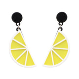 Handmade Seed Beads Fruit Lemon Drop Earrings