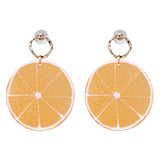 Handmade Seed Beads Fruit Lemon Drop Earrings