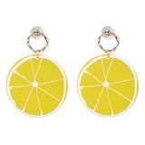 Handmade Seed Beads Fruit Lemon Drop Earrings