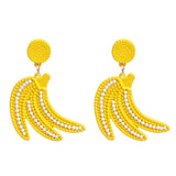 Handmade Seed Beads Fruit Lemon Drop Earrings