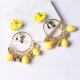 Vintage Baroque Fruit Earrings Crystal