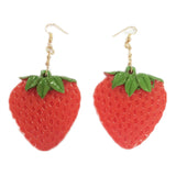 Luxury fashion white acrylic  strawberry earrings