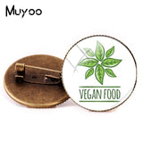 Vegan Logo Brooches