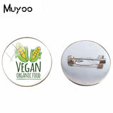 Vegan Logo Brooches