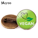 Vegan Logo Brooches