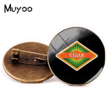 Vegan Logo Brooches