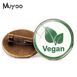 Vegan Logo Brooches