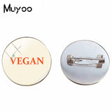 Vegan Logo Brooches
