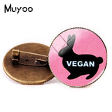 Vegan Logo Brooches