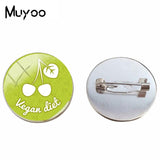 Vegan Logo Brooches