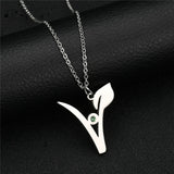 Vegan Necklace Vegetarian Symbol