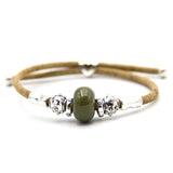 ceramic beads  natural cork bracelet