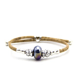ceramic beads  natural cork bracelet