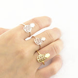 Vegan Jewelry Adjustable Pineapple Rings