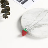 Cute Red Strawberry Pendant