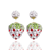 strawberry crystal stud earing